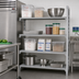 Thumbnail image #3 for Cambro Camshelving Premium Stationary 4-Shelf Solid Add-On Shelving Unit, 18 x 54 x 64 Inches, Speckled Gray