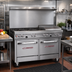 Thumbnail image #2 for Southbend Ultimate 48-Inch Gas Restaurant Range with 4 Star/Sauté Burners, Right 24-Inch Griddle, Convection Oven, and Cabinet Base