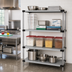 Thumbnail image #2 for Quantum 4-Shelf Stationary Solid Stainless Steel Shelving Starter Kit, 48