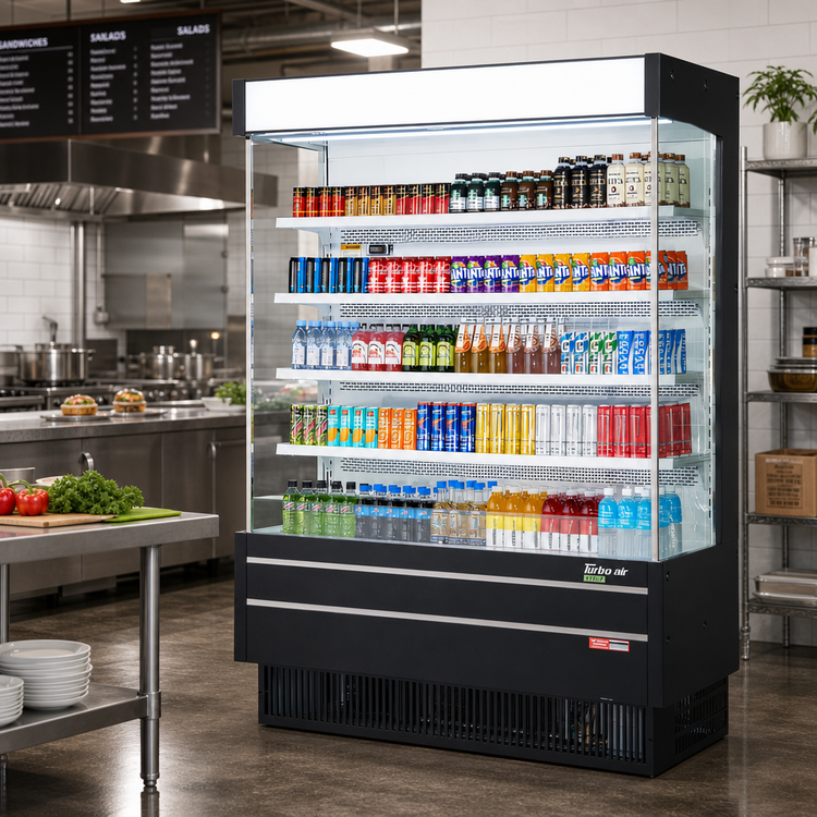 Product image #3 for Turbo Air Vertical Air Curtain Open Display Merchandiser, 64-Inch, 26.5 Cu. Ft., Self-Contained Refrigeration