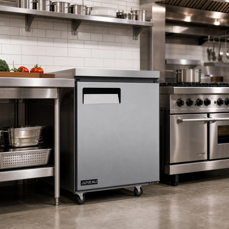 Product image #3 for Juneau 27-Inch Undercounter Reach-In Freezer, 3.4 Cu. Ft., Solid Door