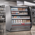 Thumbnail image #2 for Howard-McCray 40E Series 75 Inch Dairy Curved End Remote Open Merchandiser, Stainless Steel, LED Lighting