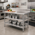 Thumbnail image #2 for Eagle Group Adjustable Stainless Steel Work Table Undershelf for 36