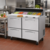 Thumbnail image #2 for Turbo Air PRO 48-1/4 Inch Two-Section Sandwich/Salad Prep Table with 4 Drawers and 12-Pan Top