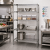 Thumbnail image #2 for Quantum 36 Inch Wide x 14 Inch Deep x 63 Inch High Stationary Wire Shelving Starter Kit, 4 Shelves, 304 Stainless Steel