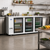 Thumbnail image #3 for Atosa 3-Section Glass Door Back Bar Cooler, 30.1 Cu. Ft., Side-Mounted Refrigeration