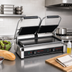 Thumbnail image #2 for Serv-Ware Double Countertop Electric Panini Grill with Grooved Top and Flat Bottom