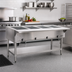 Thumbnail image #2 for Eagle Group SDHT4-120 Electric Hot Food Table with Stainless Steel Base, Open Base, 4 Dry Wells, 120V