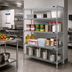 Thumbnail image #2 for Eagle Redipak 4-Tier Wire Shelving Unit, 60 x 18 x 63 Inches, Zinc Finish