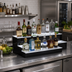 Thumbnail image #3 for Krowne Royal Series 2-Tier Lighted Countertop Liquor Display, 24 Inch, Right Cord Side