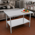Thumbnail image #2 for Stallion 72-Inch x 24-Inch 18/430 Stainless Steel Budget Work Table with 1-1/2-Inch Backsplash and Adjustable Undershelf