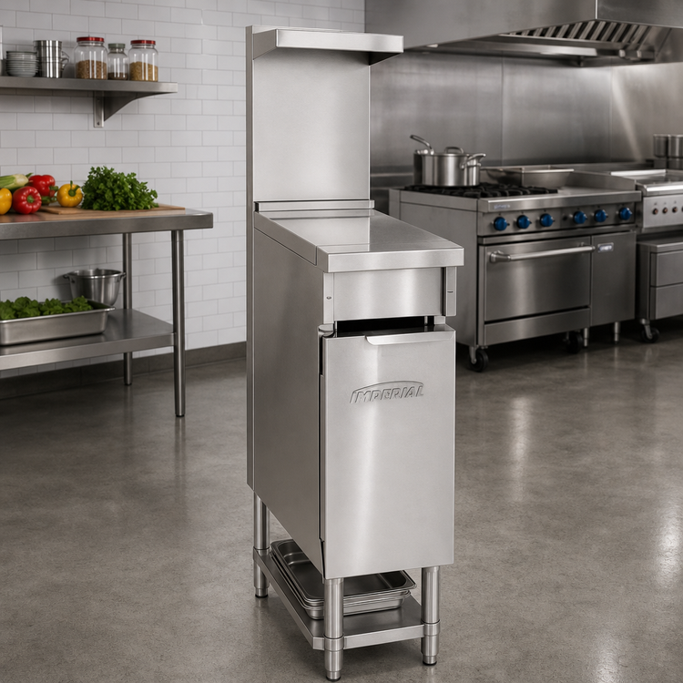 Product image #2 for Imperial Pro Series 24-Inch Stainless Steel Range Match Spreader Cabinet with Open Base and Bottom Shelf