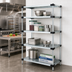 Thumbnail image #2 for Quantum Solid Shelving Starter Kit with 4 Shelves, 36 x 14 x 74 Inches, Galvanized Steel