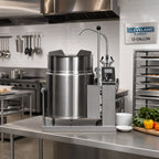 Thumbnail image #2 for Cleveland Range KET12TGB 12-Gallon Countertop Tilting Electric Steam-Jacketed Kettle, 2/3 Jacket, Gear Box, Right-Side Support