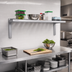 Thumbnail image #2 for New Age 60-Inch Wall-Mounted T-Bar Shelf, 20-Inch Deep, Aluminum, 500 lb Capacity