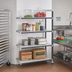 Thumbnail image #2 for Cambro Camshelving Elements XTRA 4-Shelf Solid Stationary Add-On Shelving Unit, 24