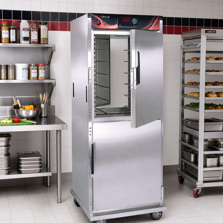 Product image #2 for Cres Cor H-137-PSUA-12D Mobile Heated Pass-Thru Insulated Holding Cabinet, 12-Pan, 120V