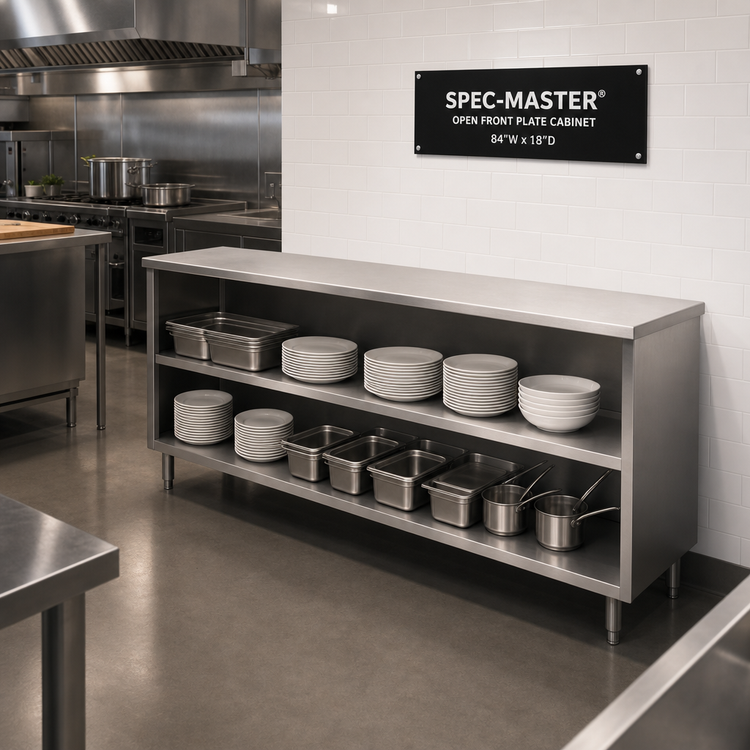 Product image #2 for Spec-Master Open Front Plate Cabinet, 84W x 18D