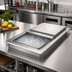 Thumbnail image #3 for John Boos 34 x 18 Inch Drop-In Insulated Ice Bin with Removable Sliding Lid, Without Cold Plate
