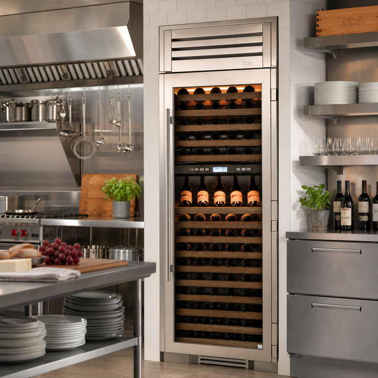 Product image #3 for True Residential 1-Section Dual-Temperature Refrigerated Wine Cooler with 150-Bottle Capacity and Right-Hinged Glass Door