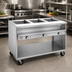 Thumbnail image #2 for Randell Custom & Serving 63-Inch Electric 4-Pan Open Well Hot Food Table with Open Shelf Base