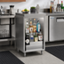 Thumbnail image #2 for 24-Inch Stainless Steel Back Bar Liquor Step Cabinet with Flat Top and 4 Display Steps
