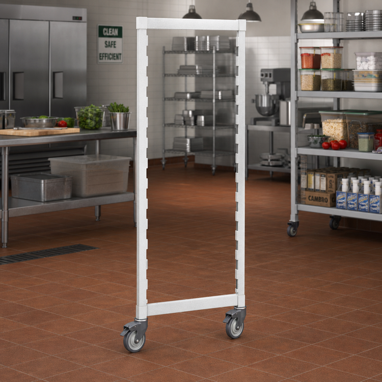 Product image #3 for Cambro Camshelving Premium Series Mobile Shelving Post Kit, 18-Inch Wide x 59-1/4-Inch High, Speckled Gray