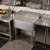 Thumbnail image #2 for Krowne Royal Series Freestanding Stainless Steel Underbar Corner Drainboard with Left End Return, 30 x 19 Inches