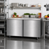 Thumbnail image #2 for Delfield 64-Inch Two-Section Refrigerated Worktop Refrigerator with 2 Doors