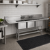 Thumbnail image #2 for Spec-Master FN Series 85-1/2-Inch Three-Compartment Sink with 30-Inch Left Drainboard, 14-Gauge Stainless Steel