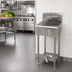 Thumbnail image #2 for Single-Station Floor-Mounted Multiwash Hand Sink with Toe-Push Valve and Gooseneck Spout