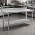 Thumbnail image #2 for Eagle Group Spec-Master Marine Series 48-Inch x 36-Inch Stainless Steel Work Table with 4-1/2-Inch Backsplash and Undershelf