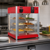 Thumbnail image #2 for Winco Heated & Humidified Countertop Hot Food Display Merchandiser with 2 Pass-Through Doors and 3 Shelves