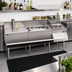 Thumbnail image #3 for Krowne Royal Series 72-Inch Freestanding Underbar Ice Bin/Cocktail Station with Drainboard, 18-Inch Blender Dump Sink, and 10-Circuit Cold Plate
