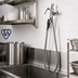 Thumbnail image #2 for T&S Brass Wall-Mount Single-Hole Pot & Kettle Filler Faucet with Self-Closing Hook and 68-Inch Hose