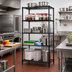 Thumbnail image #2 for Quantum 36 Inch x 36 Inch x 63 Inch Black Epoxy Antimicrobial Wire Shelving Starter Kit