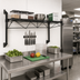 Thumbnail image #2 for Quantum Cantilever Single Shelf Wall-Mount Wire Shelving Kit, 60 x 12 Inches, Black Epoxy Antimicrobial Finish