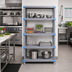 Thumbnail image #2 for Millenia 36-Inch Wide x 18-Inch Deep x 62-Inch High Gray Polymer Stationary Starter Shelving Unit with 4 Solid Shelves