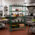 Thumbnail image #2 for Eagle Group Valu-Gard 5-Tier Wire Shelving Starter Unit, 42 in. x 24 in. x 74 in., Green Epoxy Finish