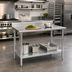 Thumbnail image #2 for Deluxe Series Stainless Steel Work Table with 4-1/2-Inch Backsplash and Adjustable Undershelf, 72 x 24 Inches