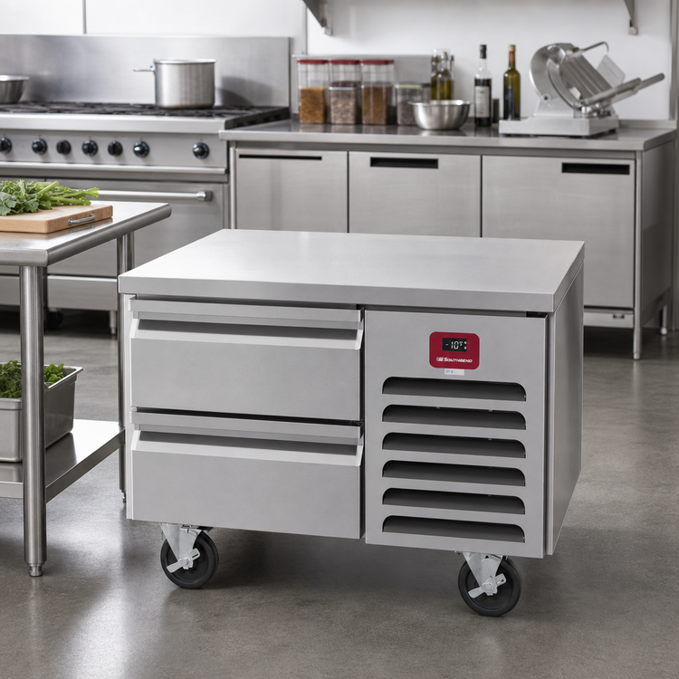 Product image #2 for Southbend Platinum 72-Inch Low-Height Self-Contained Stainless Steel Freezer Base with 4 Drawers