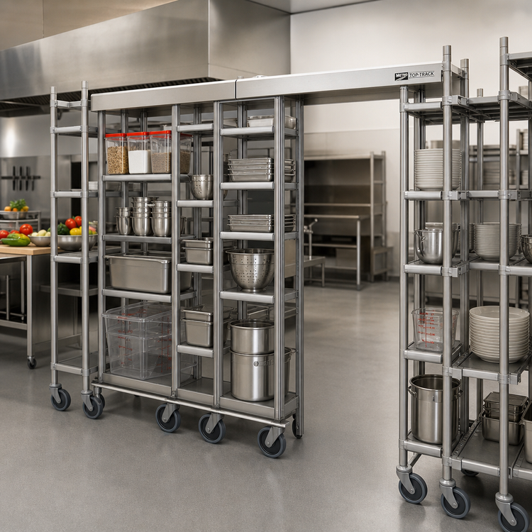Product image #2 for Metro TOP-TRACK 21-Inch Stationary Intermediate Unit Kit for Super Erecta and Super Adjustable Track Shelving