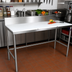 Thumbnail image #2 for John Boos TC096A 108 x 24 Inch Trimming Table with 3/4-Inch Reversible Poly Top and 6-Inch Backsplash