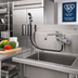 Thumbnail image #2 for T&S Brass B-1172-01 Workboard Mixing Faucet with 12-Inch Swing Nozzle and Side Spray