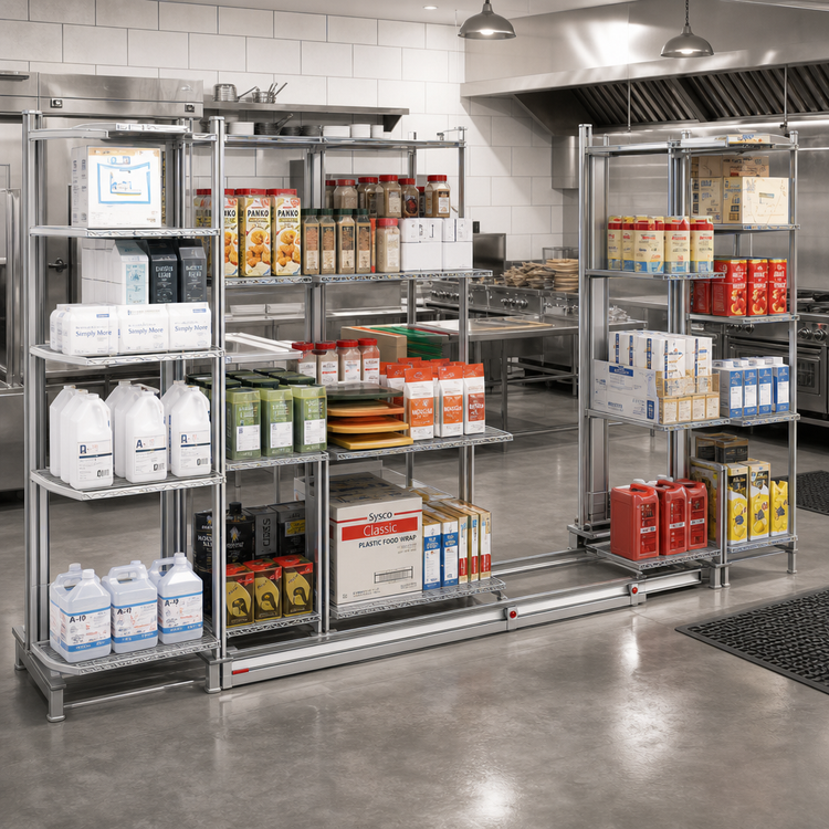 Product image #2 for Metro qwikTRAK HD 20 Ft Commercial Shelving Track Set