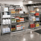 Thumbnail image #2 for Metro qwikTRAK LBTS20NA HD qwikTRAK Commercial Shelving Track Set, 20-Foot Track Run