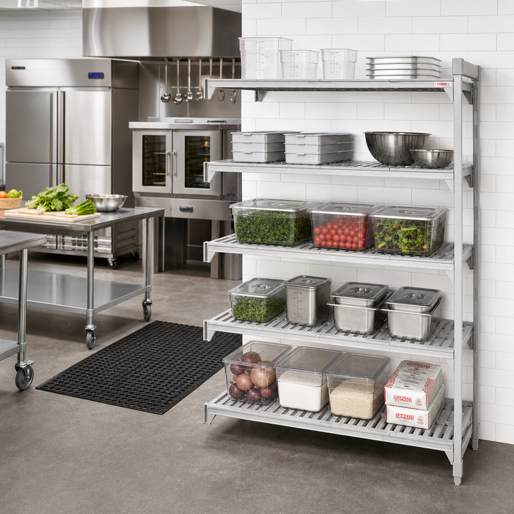 Product image #3 for Cambro Camshelving Premium 5-Tier Vented Add-On Polymer Shelving Unit, 24-Inch Deep x 54-Inch Long x 64-Inch High