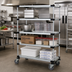 Thumbnail image #2 for Quantum Mobile Shelving Cart with 4 Solid Galvanized Steel Shelves, 36 x 24 x 69 Inches