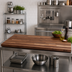 Thumbnail image #2 for Boos Block American Black Walnut Edge Grain Kitchen Countertop, 60 x 38 x 1-1/2 Inch, Varnique Finish