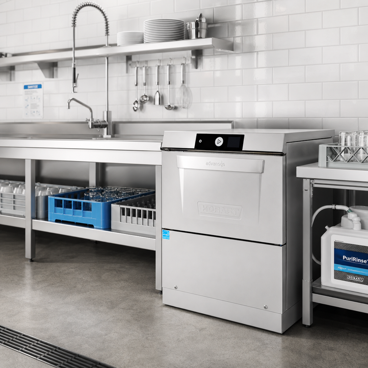 Product image #2 for Hobart Advansys ADA-Compliant Chemical Sanitizing Undercounter Dishwasher/Glasswasher with PuriRinse